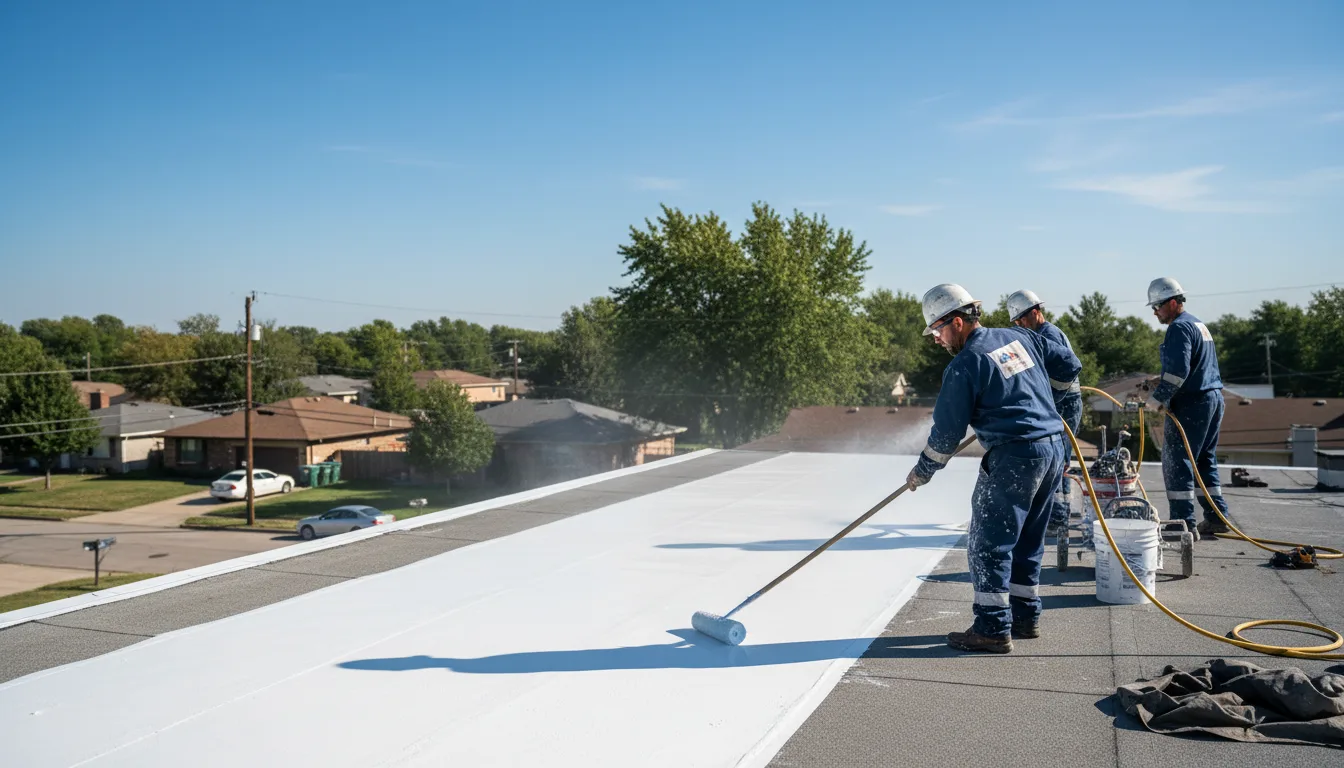 Commercial roof coating in Warren, MA near me